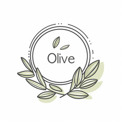 Obraz premium Olive Oil Label in a trendy minimal linear style. Logo and concept for packaging of extra virgin oil and other products 