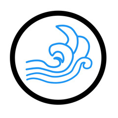 water wave logo icon