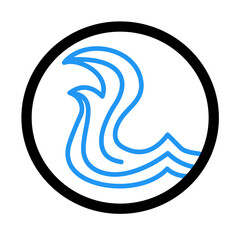 water wave logo icon