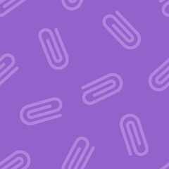 Obraz premium Purple seamless pattern with paperclip
