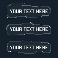 futuristic badge for text placeholder  © Rapid