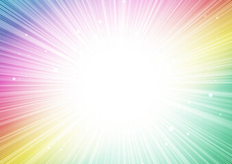 虹色の放射状テクスチャ背景