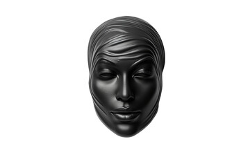 Stylish Black Face Mask Isolated on Transparent Background