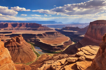 Spectacular View of Rocky Hills along with blue cloudy sky that adds charm