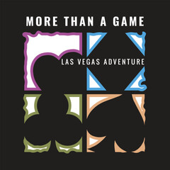 playing card symbols illustration . T shirt graphics. Print. vector.