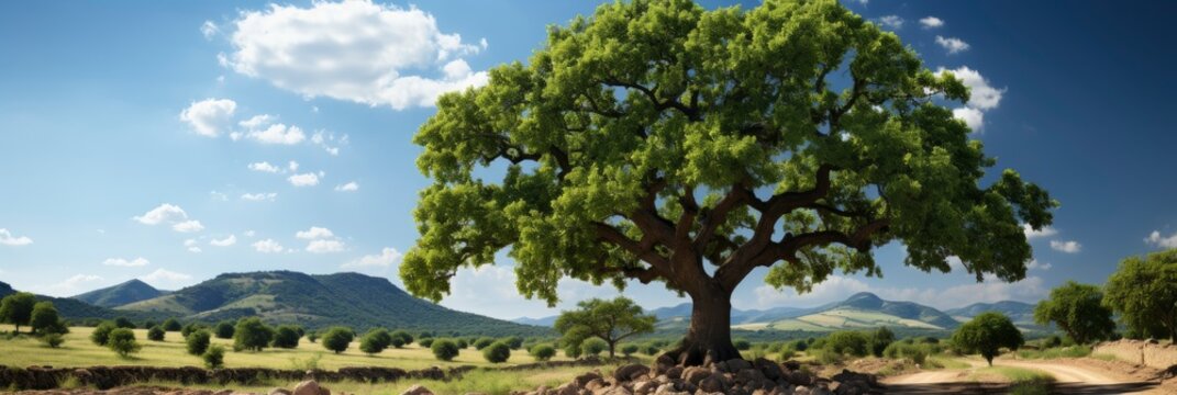 Beautiful View Large Bare Oak Tree , Background Image For Website, Background Images , Desktop Wallpaper Hd Images