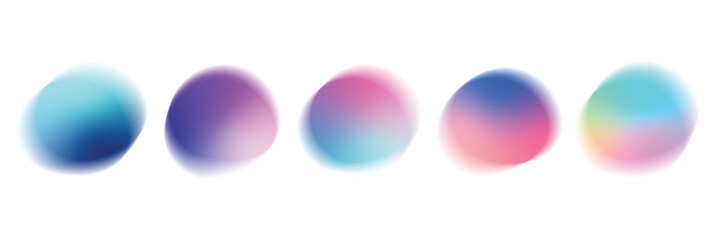Gradient background colorful. Abstract shapes circle gradient with grain noise texture
