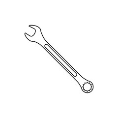 Wrench icon vector. Repair illustration sign. Workshop symbol. Tool logo.