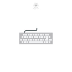 Keyboard icon symbol vector illustration isolated on white background