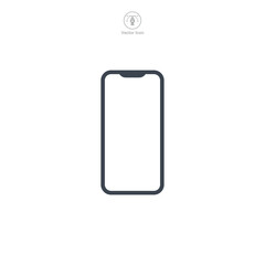 Smartphone icon symbol vector illustration isolated on white background