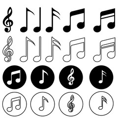 Music notes vector icon set. Note illustration sign collection. Music symbol or logo.