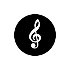 Fototapeta premium Treble clef vector icon. Music notes illustration sign. Music symbol. Notes logo.