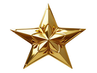 Fototapeta premium Golden Star Christmas Tree Topper.
