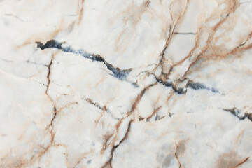 Beige marble background. Blue textured lines on marble background. Copy space. Flat lay. Top view.