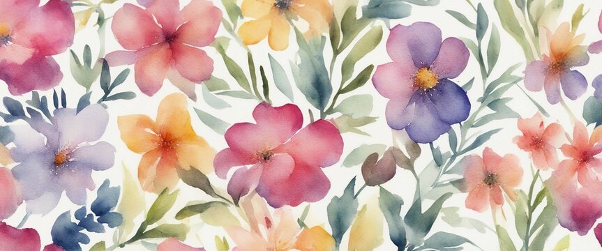 watercolour flowers wallpaper
