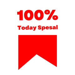 Special Offer grunge style red colored. Discount label. Vector stock illustration.