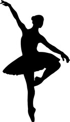 The Ballet Silhouette for dance  concept.