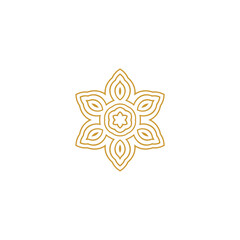 set of mandala ornaments gold color gold