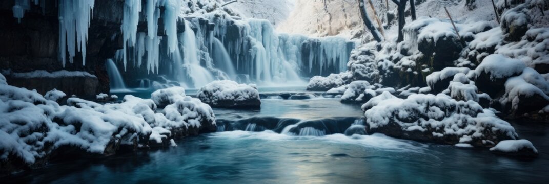 Shirahige Waterfall Snow Winter Biei River , Background Image For Website, Background Images , Desktop Wallpaper Hd Images