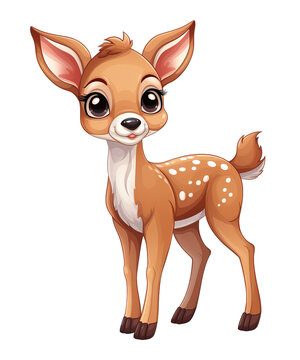 cute deer cartoon ai generative
