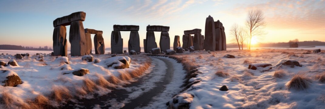 Stonehenge During Sunset Winter Solstice , Background Image For Website, Background Images , Desktop Wallpaper Hd Images