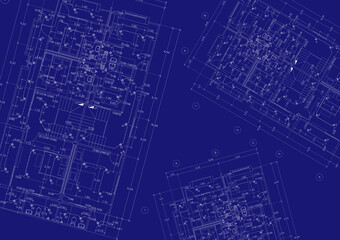Floor plan designed building on the drawing.
