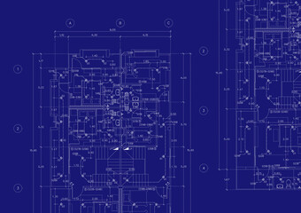 Floor plan designed building on the drawing.