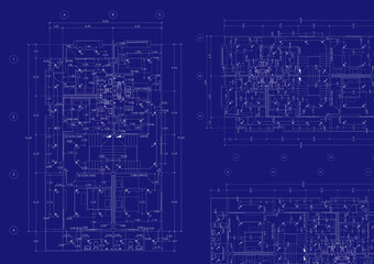 Floor plan designed building on the drawing.