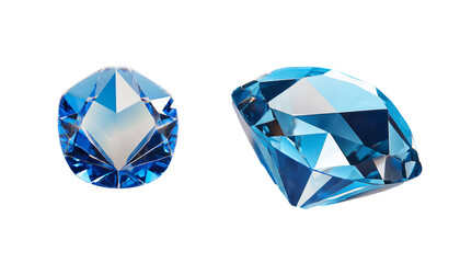 sapphire gemstone isolated on transparent background