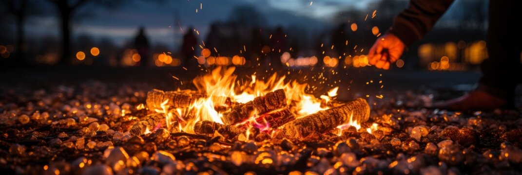 Winter Fire Pit Campfire People Roasting , Background Image For Website, Background Images , Desktop Wallpaper Hd Images
