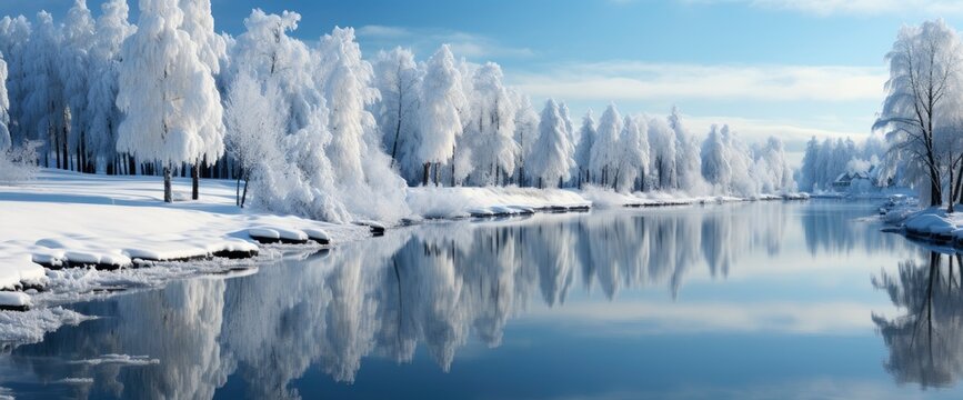 Amazing Winter Landscape Scenery Snow Capped , Background Image For Website, Background Images , Desktop Wallpaper Hd Images