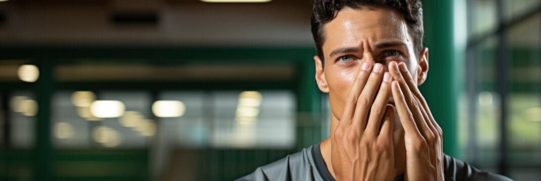 Athletic Man Wipes His Face Clean , Background Image For Website, Background Images , Desktop Wallpaper Hd Images