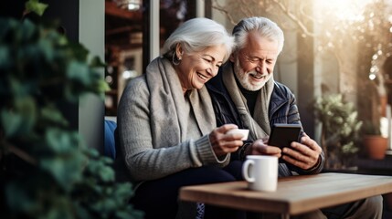 Happy senior using smartphone to shopping online, super sale on black friday, payment with credit card or payment app, cashless society and digital lifestyle.