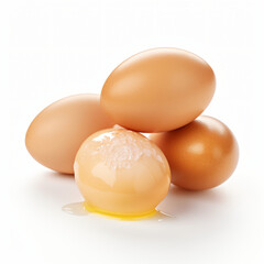 Organic eggs transparent background