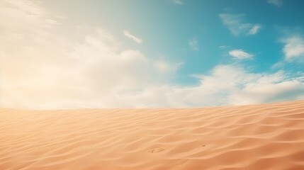 Fototapeta na wymiar Summer Serenity, Low Angle Glimpse of Sandy Dunes and Blue Skies