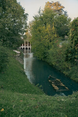 Italian glimpse of a small town with river, Vicenza
