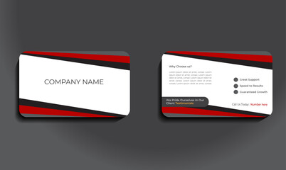 business card template with Modern shape.
