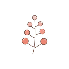 cute handdrawn flower vector