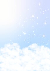 Pastel sky and stars fantasy background.	