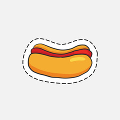 hotdog hand drawn icon