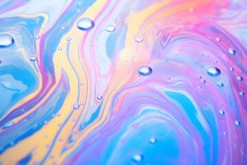 Abstract Background Texture of Iridescent Paints. Soap Bubble.