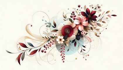 Abstract background featuring an elegant floral theme