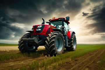 Fototapeta premium Agricultural Workhorse: Tractor Elegance