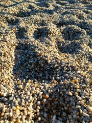 Shadows in pebbles