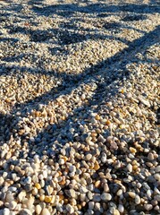 Pebbles with shadow lines