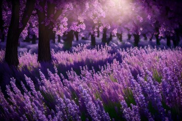 A delicate waltz of lavender and lilac in the ever-changing liquid realm.