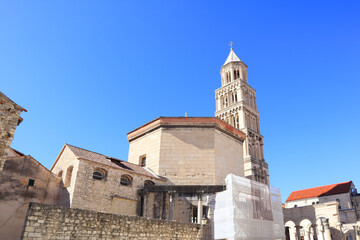 Fototapeta na wymiar Cathedral of St. Dujma (Assumption of the Blessed Virgin Mary) in Split. Crotia