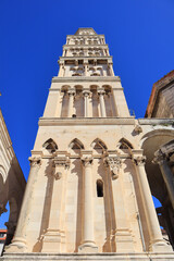 Belfry of Cathedral of St. Dujma (Assumption of the Blessed Virgin Mary) in Split, Croatia