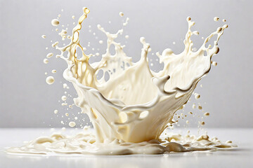 Splash of milk on a white background. isolated, closeup