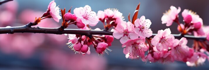Wild Himalayan Cherry Blossom Beautiful Pink , Background Image For Website, Background Images , Desktop Wallpaper Hd Images - obrazy, fototapety, plakaty